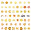 50 Sun Cartoon Stickers Car Mobile Phone Water Cup Decoration Stickers Waterproof Creative Children Stationery Stickers