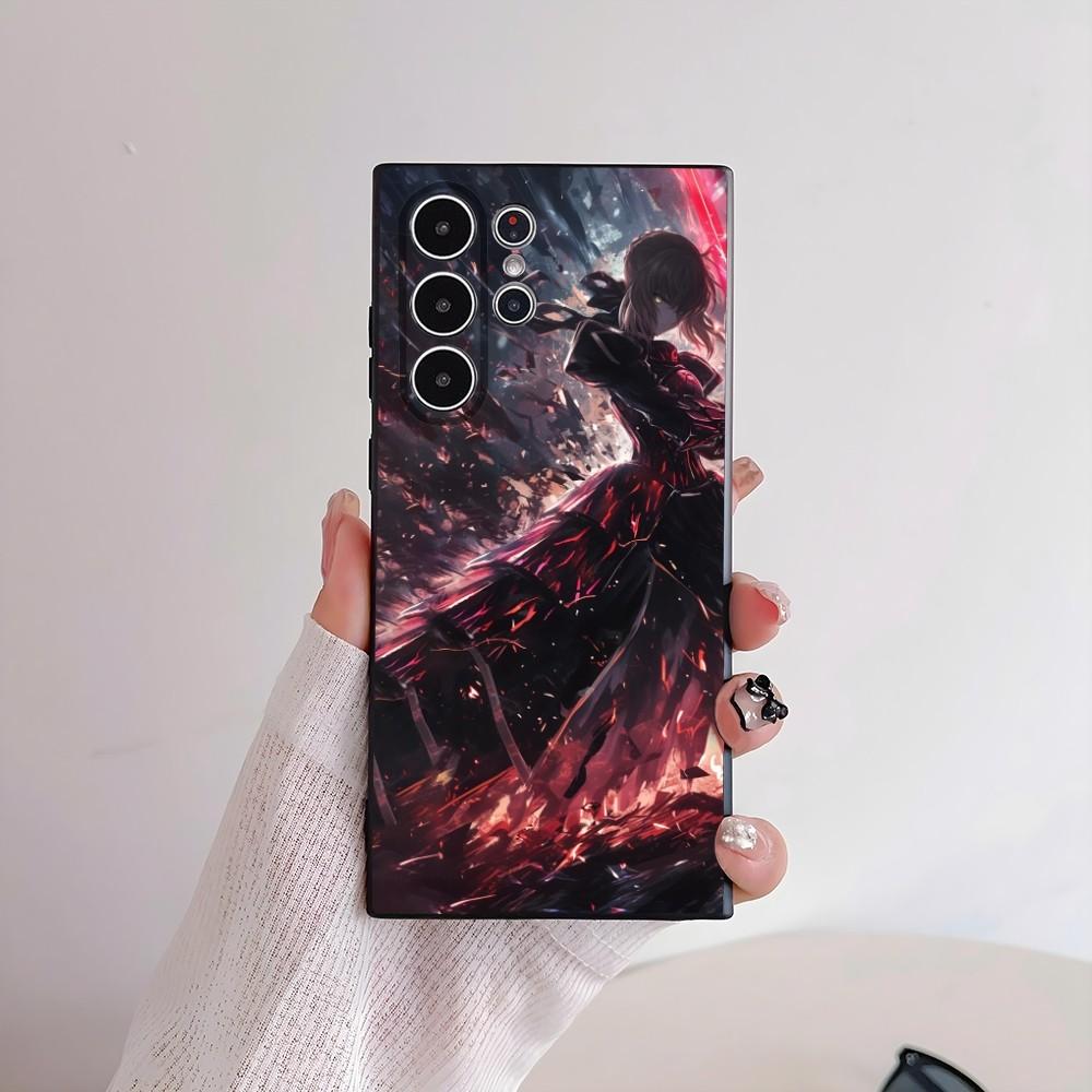 Fate Zero Stay Night S-Saber Phone Case For Samsung Galaxy S25 S24 S22 S23 Ultra S21 S20 Plus Frosted Non-Slip Full Soft Cover