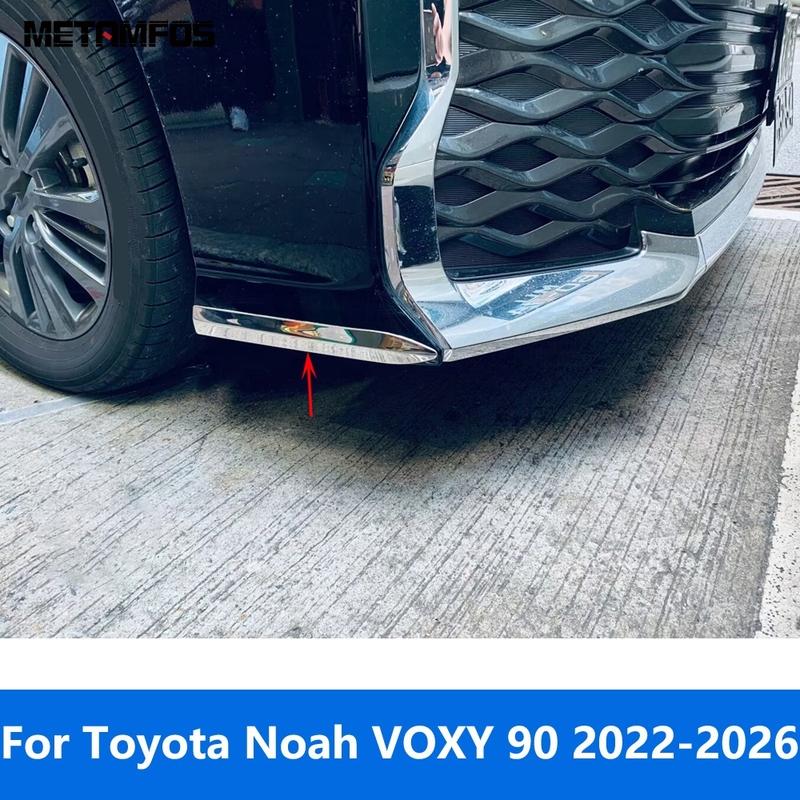 For Toyota Noah VOXY 90 2024 2025 2026 Stainless Steel Front Rear Corner Bumper Trim Anti-collision Strip Accessories