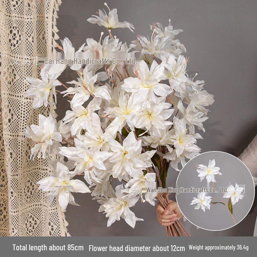 3-Head Small Lily Monet Artificial Flowers for DIY Wedding and Event Decoration