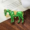 Creative Cute Zodiac Horse Brooches For Women Clothing Accessories Men Fashion Suit Lapel Corsage New Year Christmas Gift