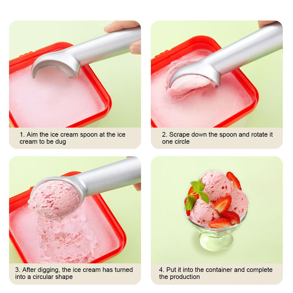 Ice Cream Scooper Aluminum Alloy Ice Cream Ball Maker Multifunctional Fruit Scoop Ice Cream Machine Kitchen Gadgets Accessories