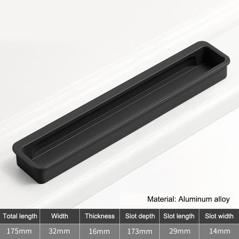 Aluminium Schwarz Eingelassen Geschlitzt Schiebetür Unsichtbarer Griff Gold Schlafzimmer Kleiderschrank Schublade Knauf Möbel Zuhause Griff Dekorativ