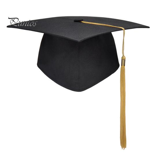 Graduation Cap with Tassel Bachelors Hat with Adjustable Size Elastic Band Graduation Dress Accessory Master Degree Graduation Ceremony Hat