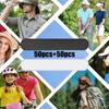 100Pcs Hat Liner Sweat Absorbing Pad Hat Liner Absorbent Sweat Pad Sweatband for Sports Running Cycling Hiking Golfing