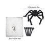 Halloween Decoration Giant Spider Triangular Mega Spider Web Realistic Large Hairy Spider Props Outdoor Party Decor Props Toy