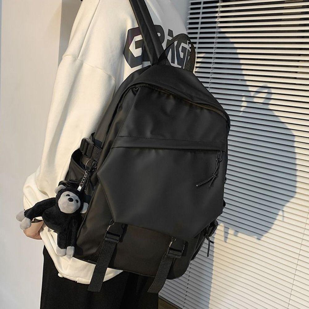 Durable Business Men's Backpack Black Large Capacity Travel Backpack Waterproof Lightweight Laptop Backpack