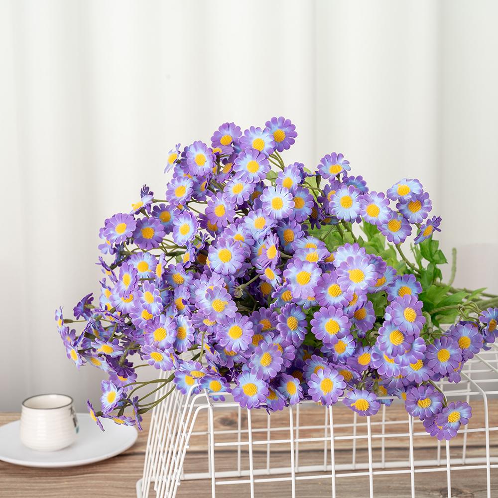 Artificial Silk Daisy Flower Bouquet for Home Table Centerpieces Arrangement Decoration