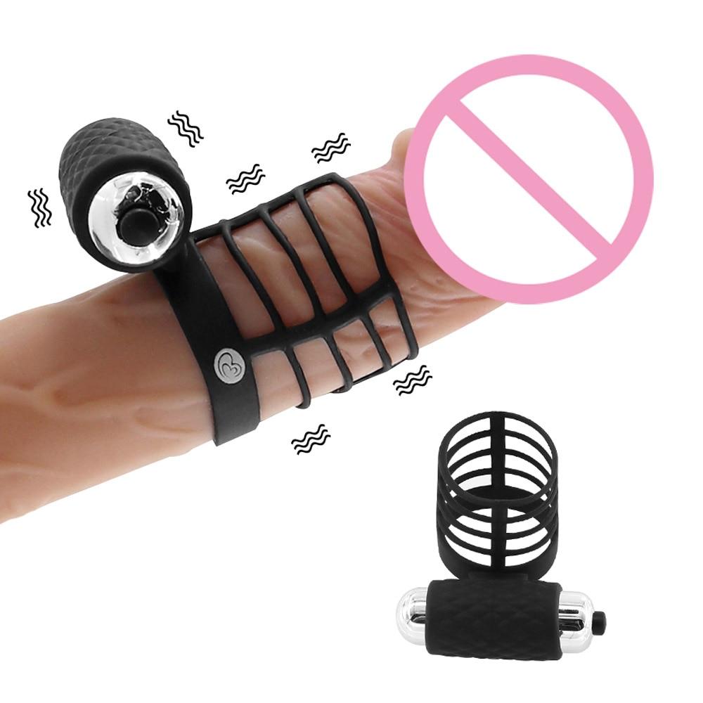 Penis Sleeve Vibratoren Sex Spielzeug Für Männer Erektion Verzögerung Ejakulation Penis Extender Enlarger Penis Vibrator Ring Schwanz Vergrößerung