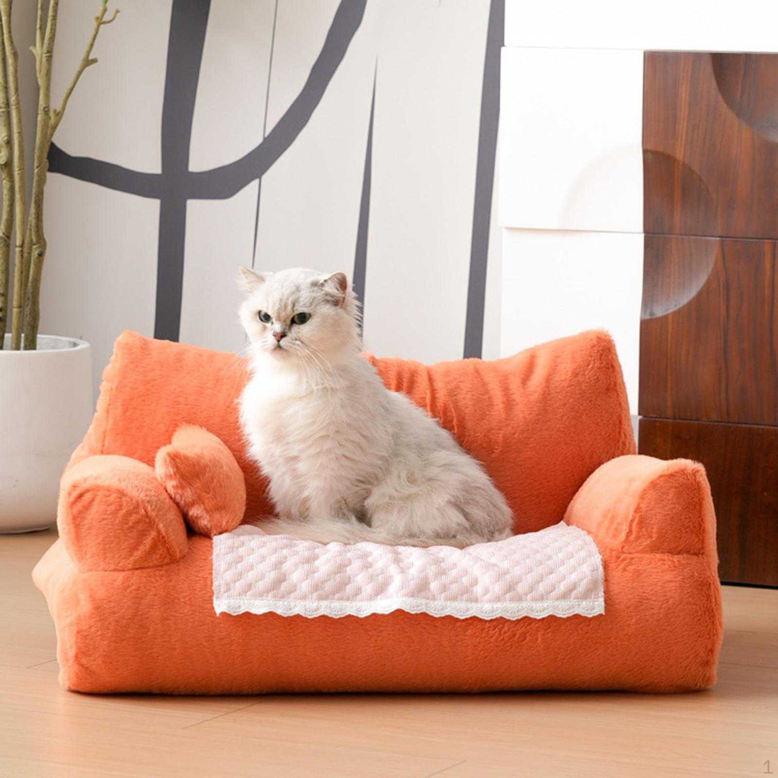 

Диван для кошек, лежак для домашних животных, современное гнездо для собачки, бархатный нескользящий диван-кровать для щенков. Все