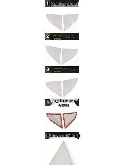 Stainless Steel A-Pillar Triangle Trim for Wuling Hongguang S3