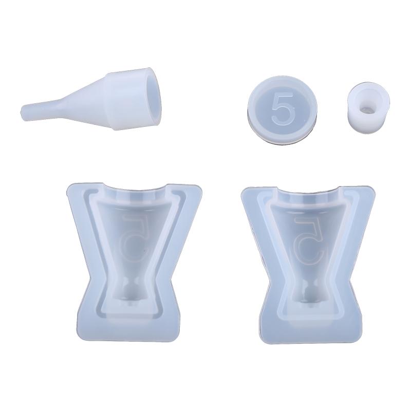 Bottle Resin Mold Storage Bottle and Stopper Resin Mold Jars Silicone Epoxy Mold for DIY Perfume Liquid Container Crafts