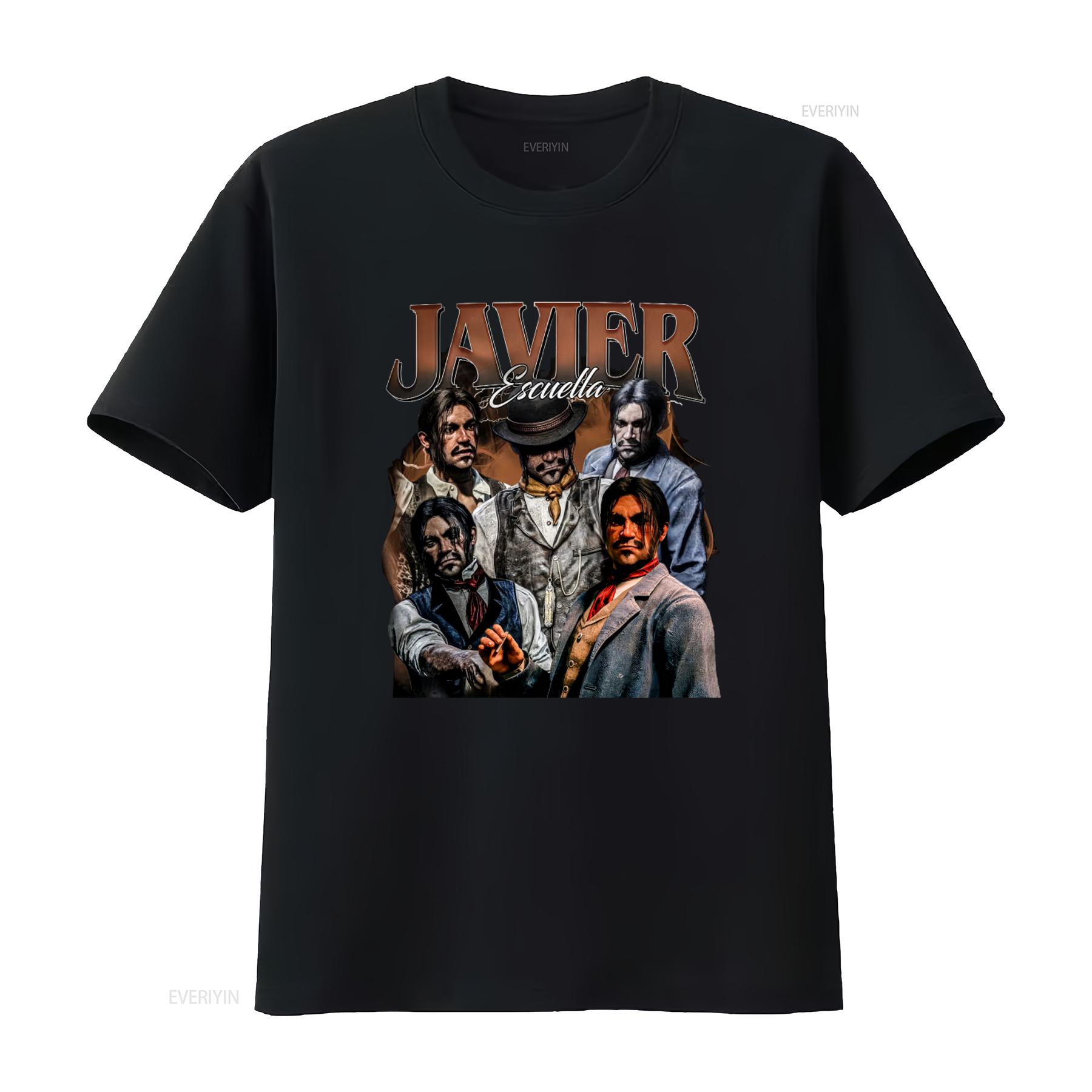 

Javier Escuella Limited Vintage T Shirt For Women and Men 90s Style Idea vintage Washed Top For Everyday Wear Casual 4XL