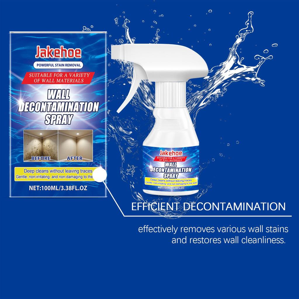 Jakehoe Wall Stain Remover Spray Wall Cleaner for Water Stains and Grime Bathroom Polishing Cleaner 100ml