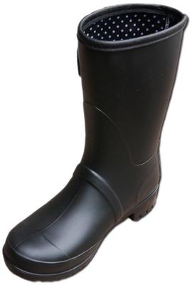 Botas de Cano Médio Impermeáveis para Chuva Naigai Rubber RM-0920-E Femininas, Preto,