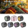 63MM Drtička na bylinky z hliníkové slitiny s průhledným víkem, odolná, 4vrstvá, multifunkční, ruční dávkovač koření, kovový drtič, shredder