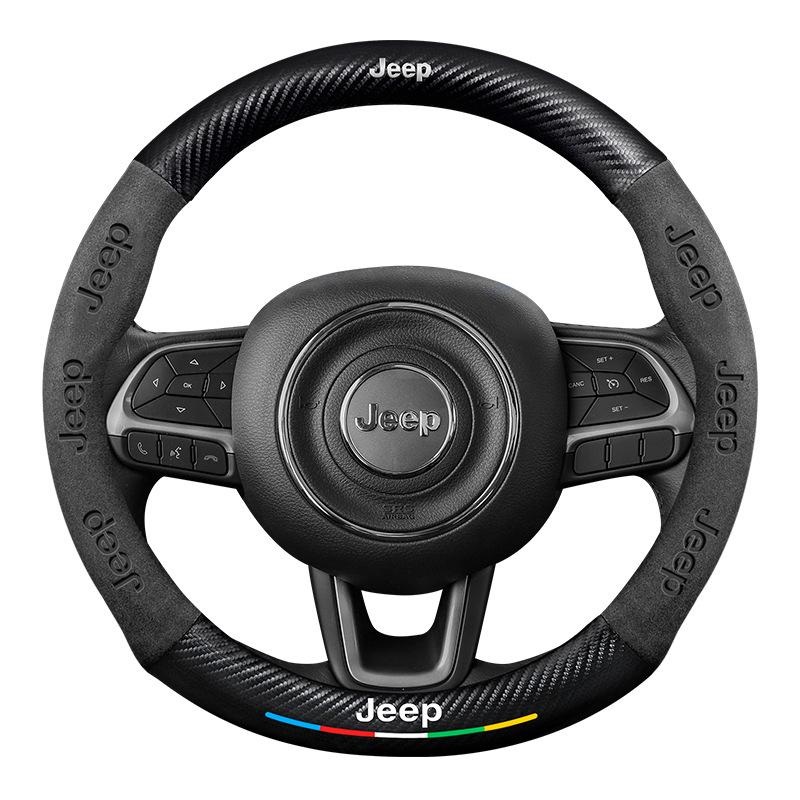 38cm Suitable for Jeep Steering Wheel Cover Compass Freedom Hero Wrangler Commander Gladiator Car Handle Covers