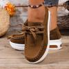 Fashion Trend Women Sports Shoes  Lace-up Round Toe Casual Loafers Platform Non Slip Sneakers Women Spring Autumn Fashion Ladies Shoes