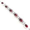 Pink Rubellite Gemstone 925 Sterling Silver Jewelry Handmade Women Bracelet 8" RB-4-6