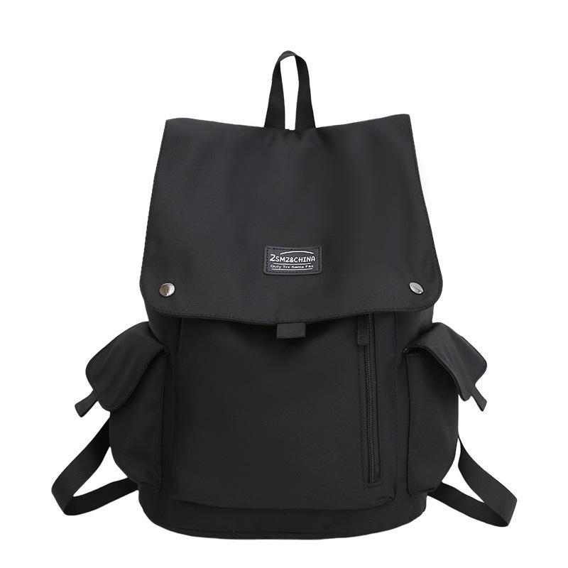 

Unisex High School & College Student Backpack - Large Capacity, Simple Design, Versatile Laptop & Shoulder Bag One Size чёрный