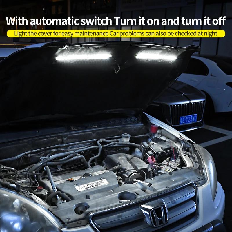New Car Universal Engine Hood with Ultra High Brightness and Built-in Switch LED Night Lighting and Maintenance Light Strip