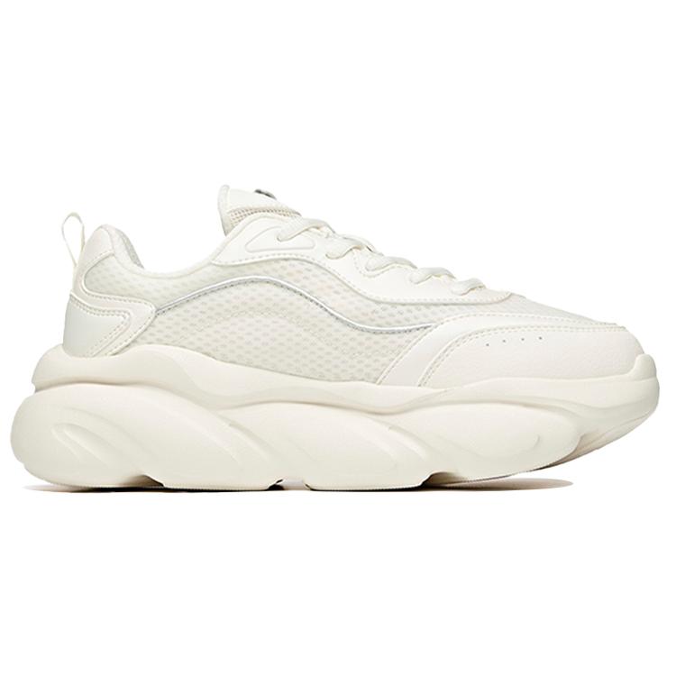 New Anta Life Collection Cushioning, Slip Resistant, Abrasion Resistant, Breathable Low Top Chunky Sneakers Women's White 922528894F-8