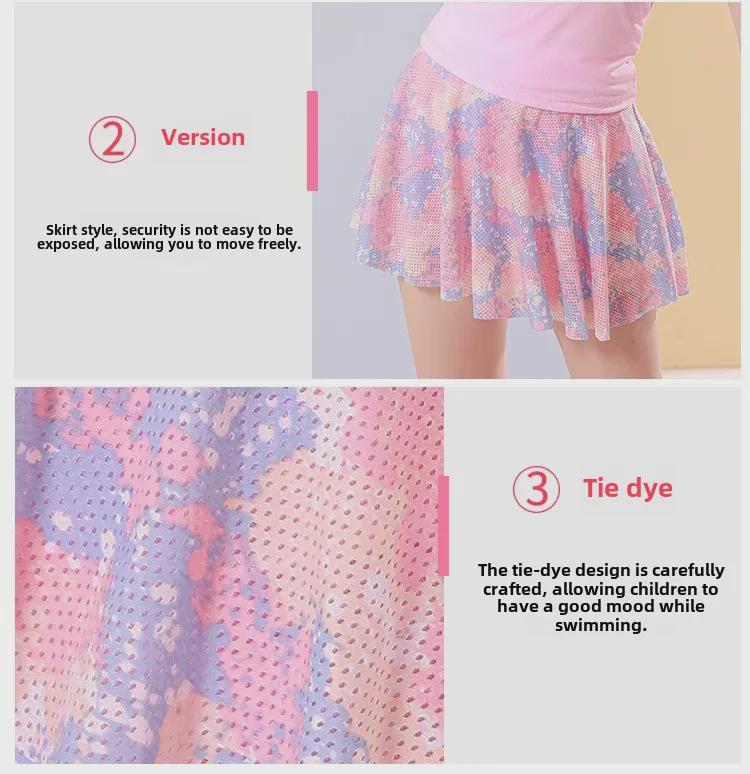 Sportliches Badeanzug-Set für Mädchen: Stilvoller Schlitzrock für Kinder von 3 bis 10 Jahren