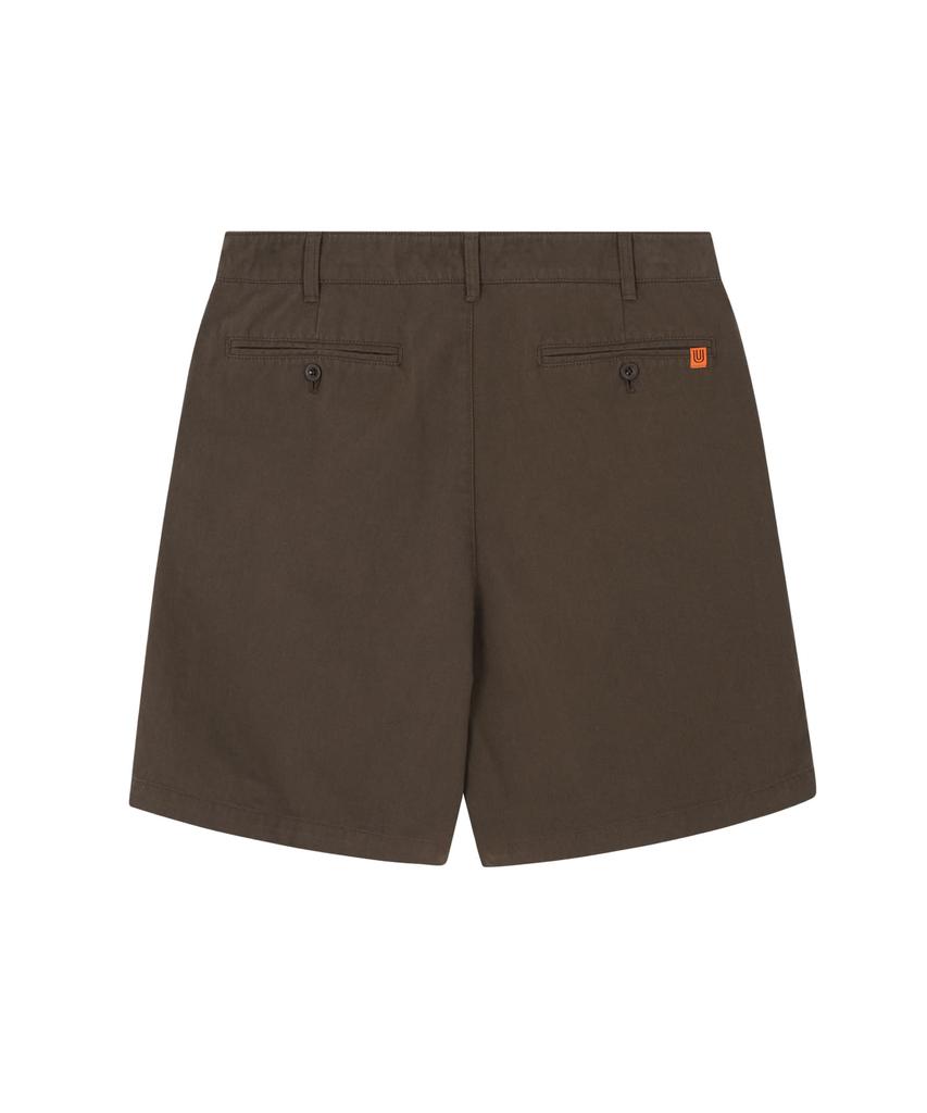 Yunibeosyeolobeolol Two Tuck Work Shorts Brown