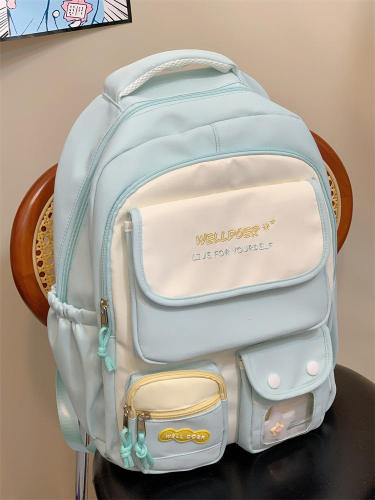Schoolbag Korean ins College Style Backpack Large Capacity Female Elementary School Students High Value Small Fresh High School Students Versatile