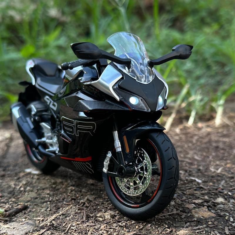 Simulation 1/12 CFMOTO 450SR Alloy Motorcycle Model Sound and Light Toy Vehicle Children Boy Birthday Gift Collection Miniature