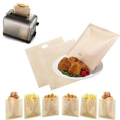 1 buc reutilizabile rezistente la căldură prăjitor de pâine sandwich cartofi prăjiți încălzire pungi gătit non-stick microunde sac non-stick