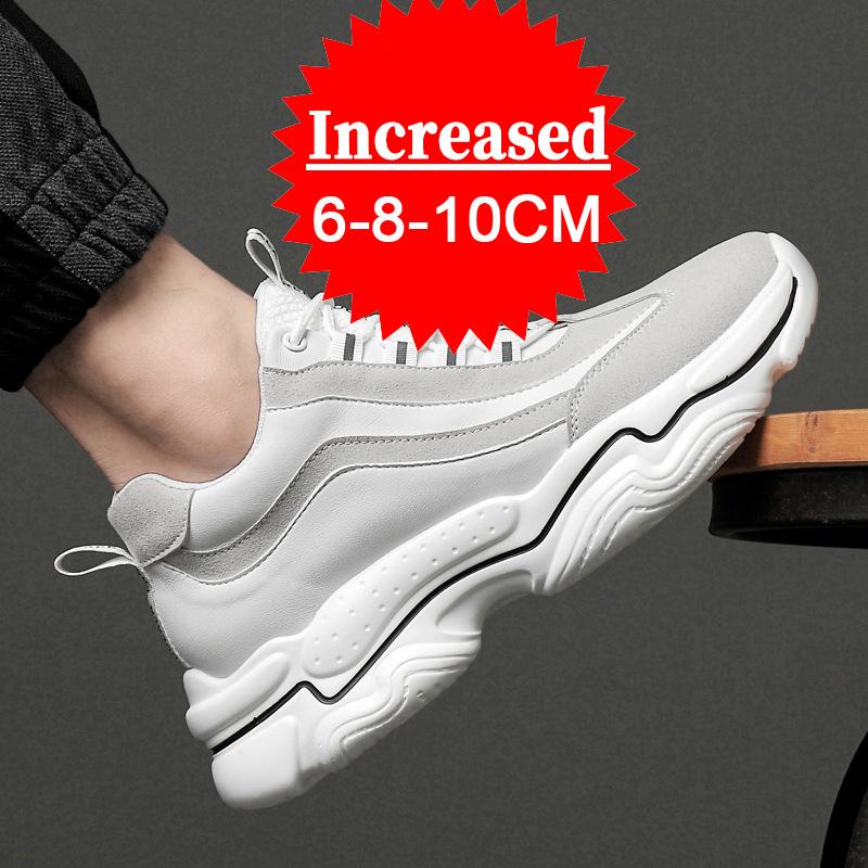 Fashion New Elevator Shoes Men Sneakers 8CM Height Increasing Shoes Men's Hidden Heels Inner Height Sports Shoes Luxury Man Lift Shoes