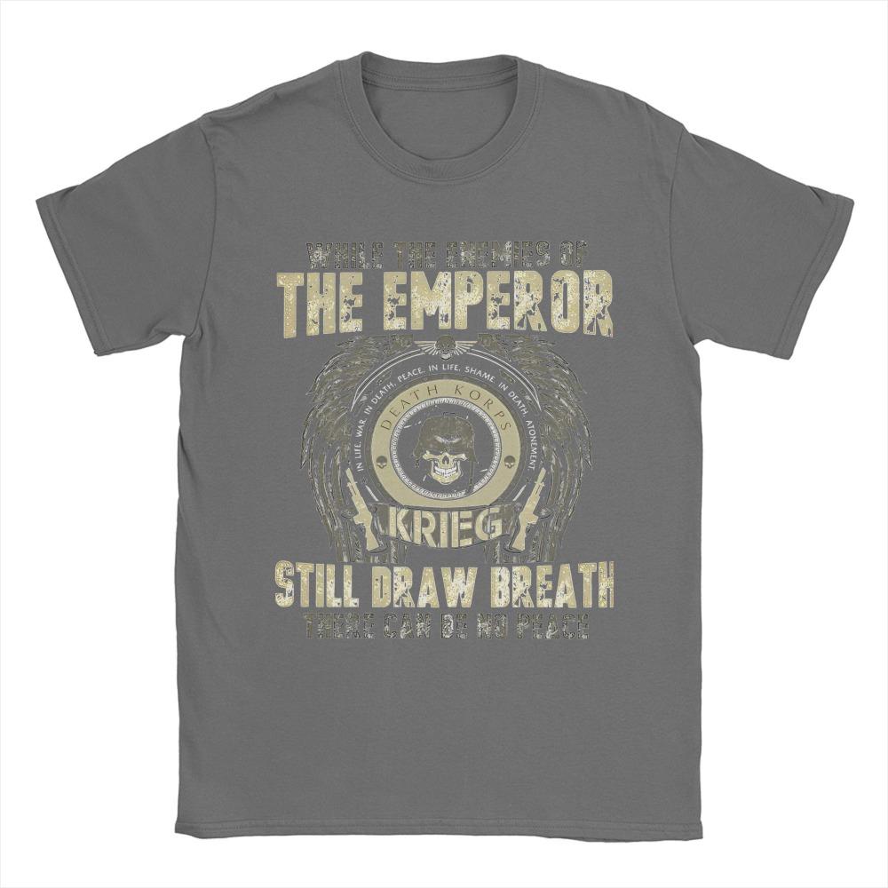 Casual KRIEG W-Warhammer 40k T-Shirt Men Round Neck Pure Cotton T Shirts Short Sleeve Tee Summer Clothing