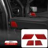 4X Inner Door Panel Decor Cover Accessories For Ford F150 + Red Carbon Fiber