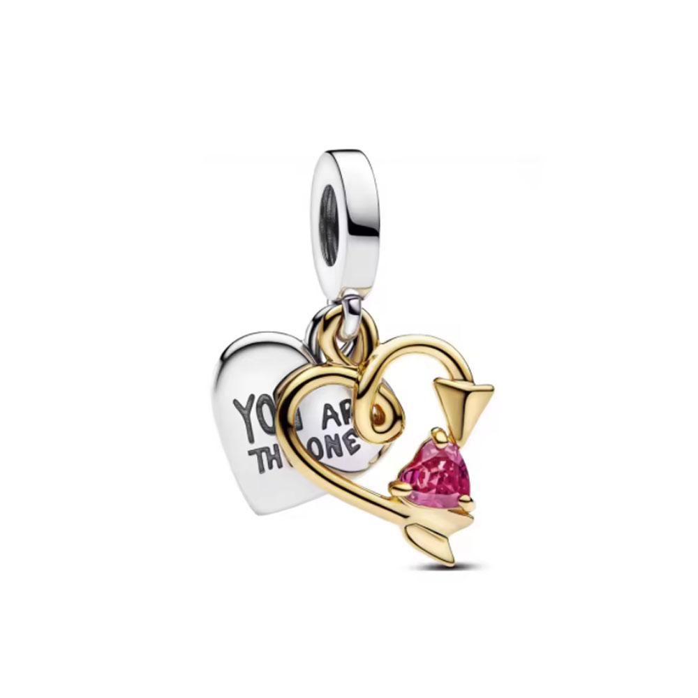 Copper, Golden Roses, Crosses, Flower Beads Pendant Clips, Original European Bracelets, Diy , Exquisite Jewelry