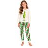 Family Matching Parent-Child Long Sleeve and Pants Pajama Set Loungewear for Home Wear