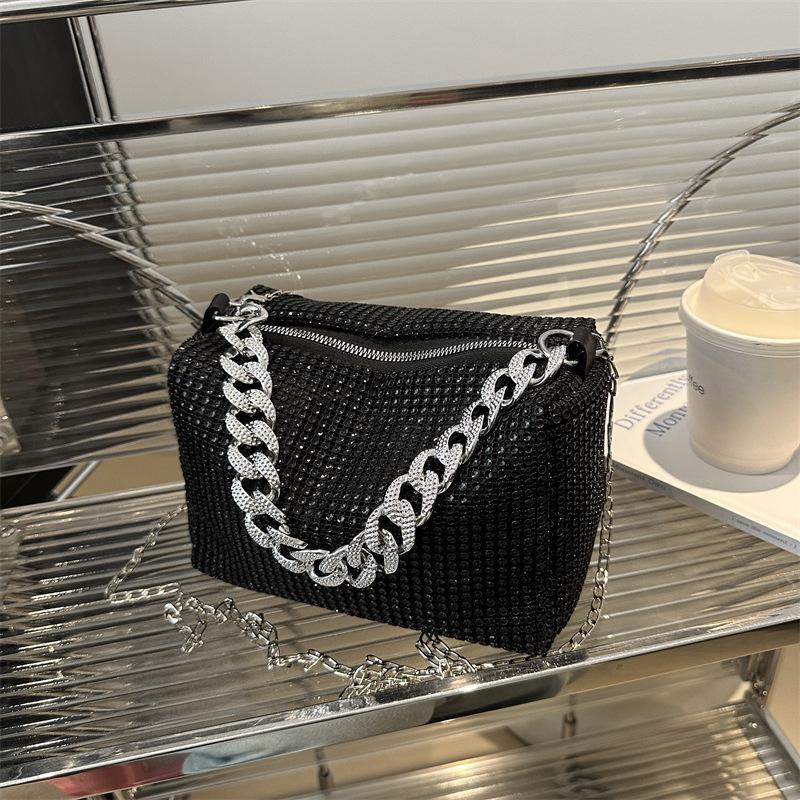 

Сумка-цепочка для женщин, весна, новый тренд, корейская версия, яркая цилиндрическая сумка с бриллиантами, модная повседневная сумка через плечо с бриллиантами