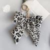 Fabric Leopard Print Keychain Polyester Keyring Accessory Cute Style Bow Bag Charm  Car Keys