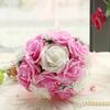 Artificial Bridal Bouquet Flowers for Wedding Decorations Props Accessories (Purple)