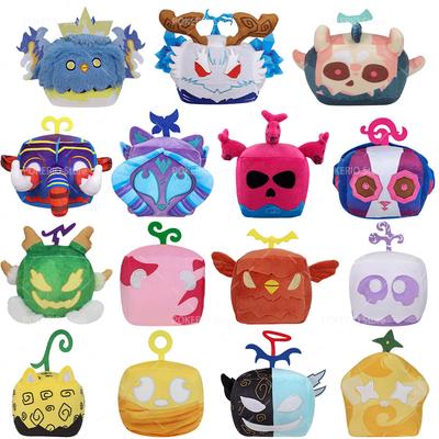 New Blox Fruits Plush Doll Anime Game Stuffed Drogan T-Rex Fox Kitsune Fruited Phoenix Mammoths Toy Children Gifts Cuddly Fluffy Huggable Kawaii