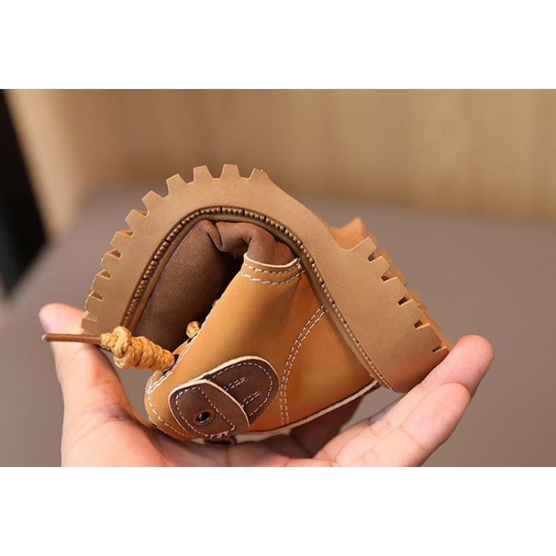 Children's Martin Boots, Girls' Leather Boots, Autumn and Winter Styles, Boys' Short Boots, Autumn Mid To High Top Single Boots