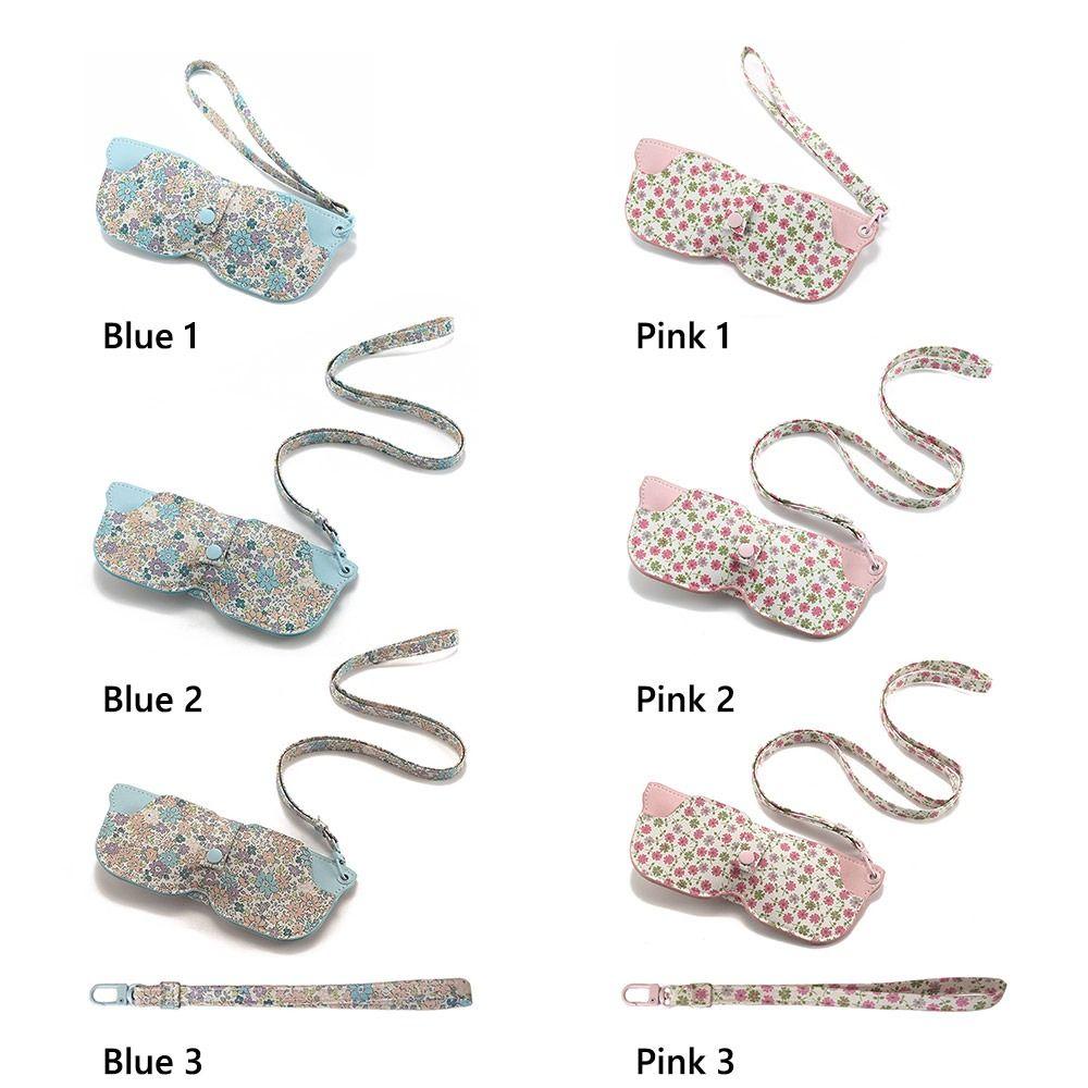 Solid Color Sunglasses Pouch with Keyring Hanging Sunglasses SunGlasses Holder  Eyewear Accessories