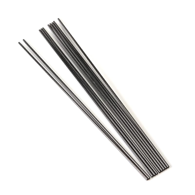 Fielect 2мм стержень из углеволокна для радиоуправляемого самолета, матовый стержень, длина 400мм 15,7 дюйма, 10 шт. 1mm