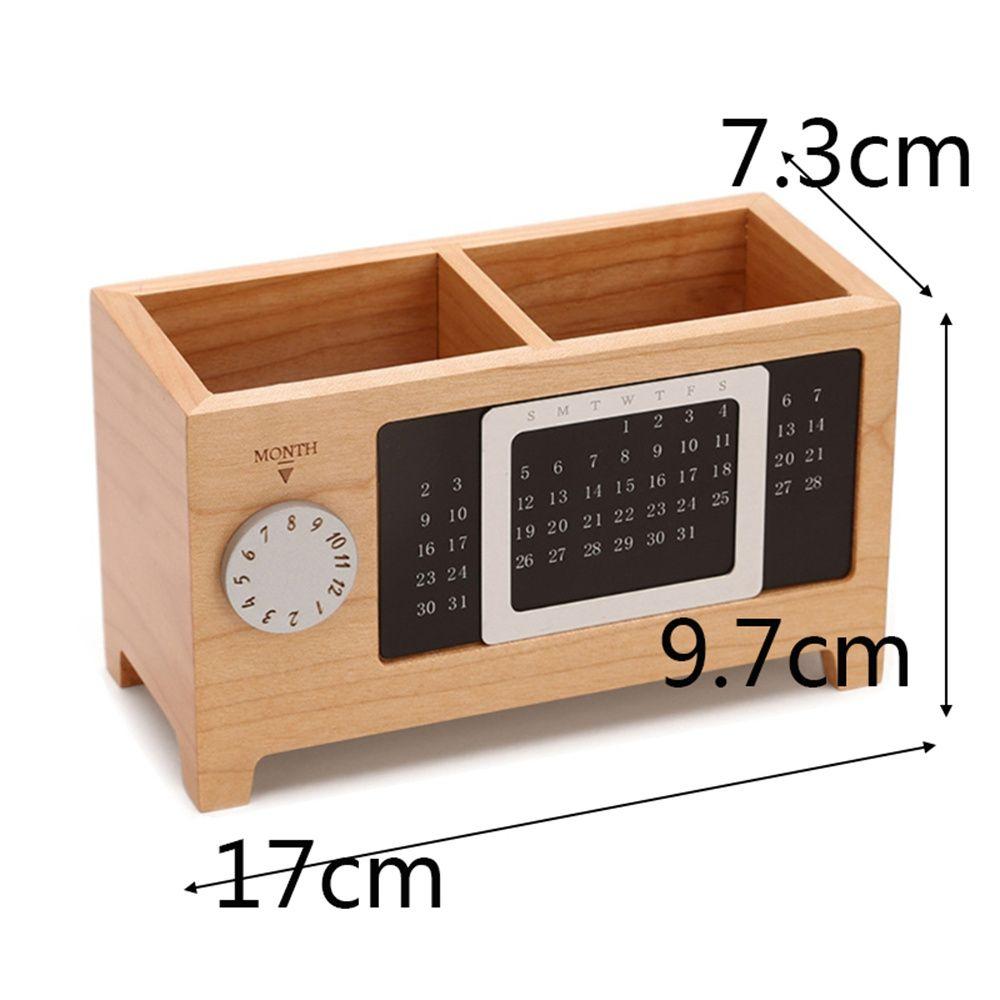 Pen Bracket Stationery Organizer Make Up Brush Holder Desktop Storage Box Calendar Pen Holder