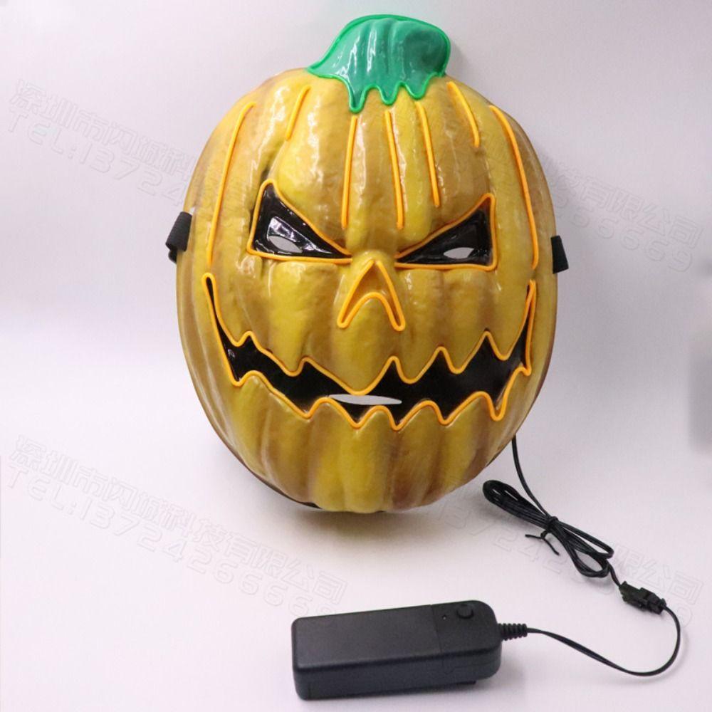 Realistic LED Pumpkin Mask Creativity Light Up Mask Full Face Mask Costume Party Supplies