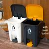 Large Foot-Pedal Trash Can with Lid for Kitchen, Office, Outdoor, Household, and Catering Use