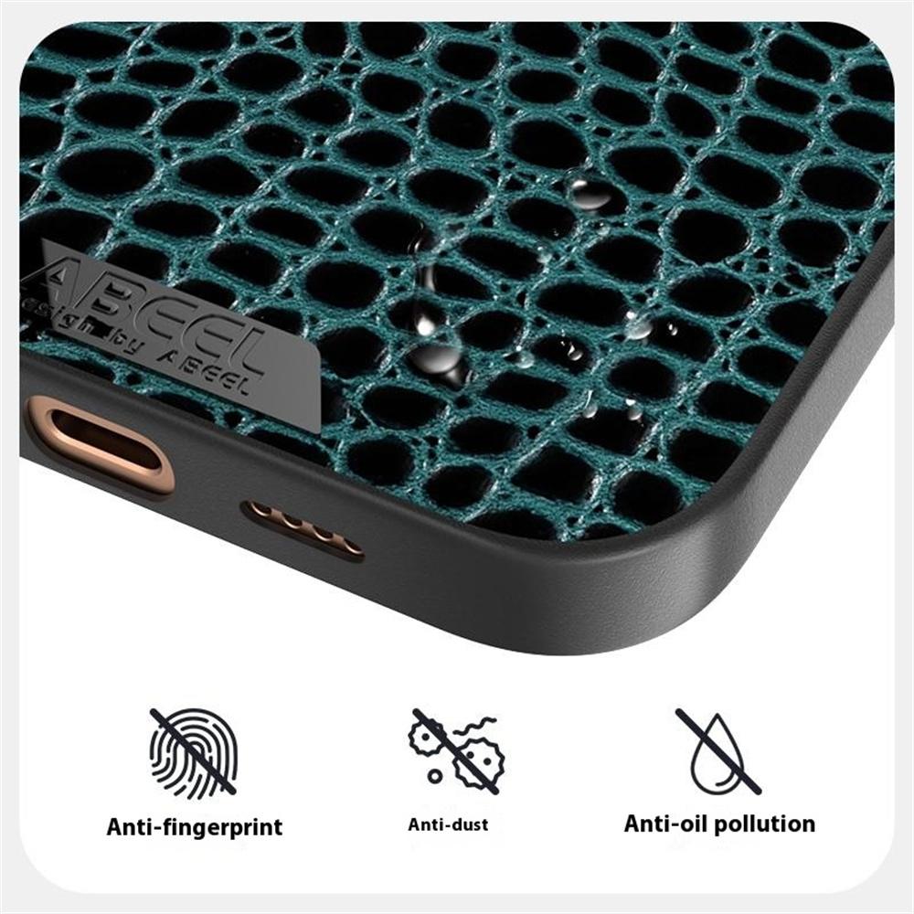ABEEL Deksel til iPhone 16 Pro Max Kompatibel med MagSafe Krokodilletekstur Mikro-preget Bakdeksel