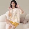 Summer Hot-Selling Women's Pajamas Short Sleeve Shorts Cartoon Round Neck Style Wearable Homewear Girl's Set
