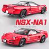 1:22 Scale Honda NA1 Alloy Car Toy Model Doors Opened Pull Back Miniature Vehicles Light Sound Models Holiday Gifts for Boys