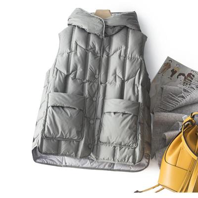 Women LightWeight Thermal Seamlessly Sleeveless White Duck Down Jacket All Match Chic Vest